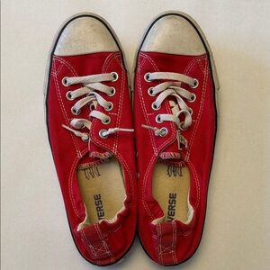Converse Women’s Red and White Sneakers